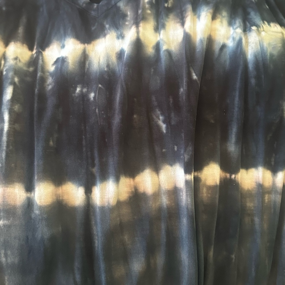 Lane Bryant 24W Black Tie Dye Cold Shoulder Midi Dress - Picture 5 of 5